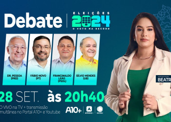 TV Antena 10 promove no dia 28 de setembro o 1º debate com candidatos à prefeitura de Teresina em horário nobre