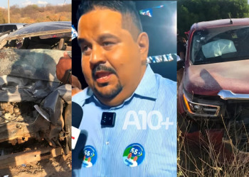 Colisão entre carros deixa candidato a prefeito e familiares feridos no Piauí; pneu estourado teria provocado acidente