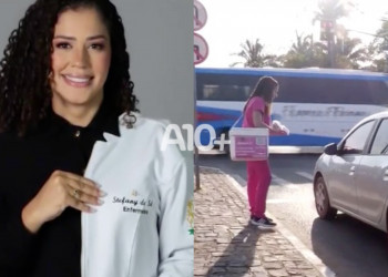 Em Teresina, enfermeira vende doces no semáforo para sustentar a família; VÍDEO!