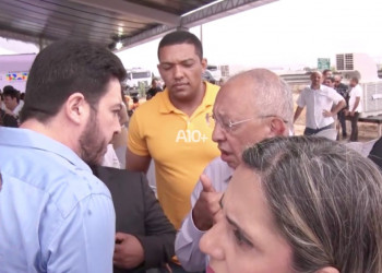 Prefeito Dr. Pessoa e deputado Jadyel Alencar discutem sobre verbas públicas durante evento em Teresina; VÍDEO!