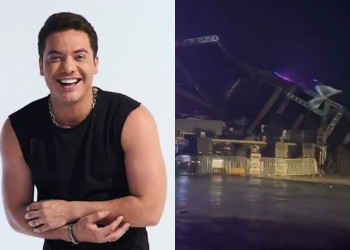 Show de Wesley Safadão no Piauí é cancelado após forte tempestade derrubar palco