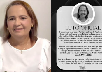 Morre Pedrina Lopes, vice-prefeita de Prata do Piauí; município decreta luto de 3 dias