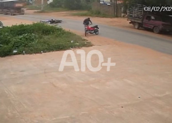Mãe morre e filha fica gravemente ferida em acidente envolvendo carreta e motocicletas no Piauí; VÍDEO