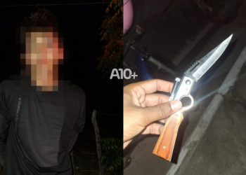 Adolescente é apreendido com faca após tentar matar homem que teria assediado sua namorada no Piauí