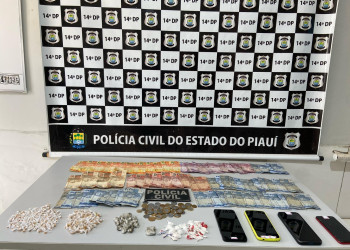Polícia Civil prende jovem e captura adolescente de 16 anos suspeitos de tráfico de drogas em Altos