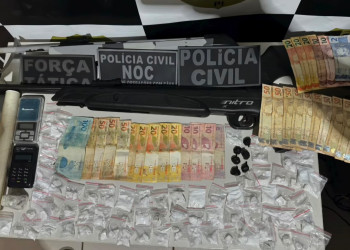 Polícia Militar prende homem com drogas, espingardas e aves silvestres no interior do Piauí