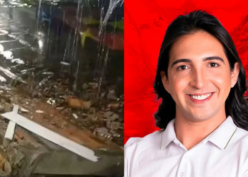 Empresário e suplente de vereador ficam feridos após marquise de mercado desabar no interior do Piauí