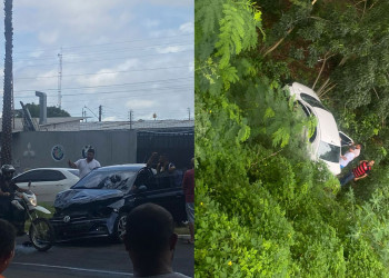 Colisão entre veículos deixa feridos na Av. Marechal Castelo Branco, em Teresina; vídeo mostra acidente