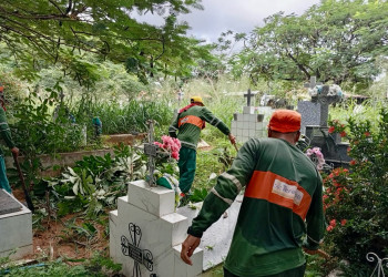 SDU Sudeste intensifica limpeza no Cemitério do Renascença, em Teresina