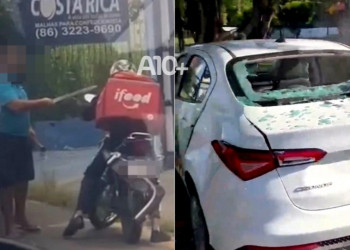 Taxistas fazem protesto e repudiam ação de entregadores por aplicativo após discussão em Teresina