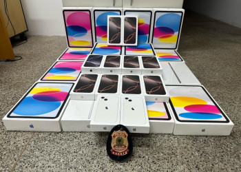 Homem é detido pela Polícia Federal com vários iPhones sem nota fiscal no Aeroporto de Teresina