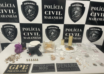 Polícia Civil apreende arma de fogo e grande quantidade de drogas durante operação em Timon