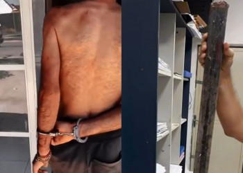 Homem é preso após invadir casa e agredir mulher com barra de ferro no Piauí