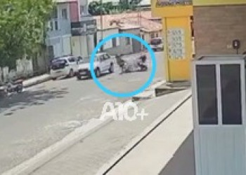Duas pessoas ficam feridas após colisão de motocicletas no interior do Piauí; VÍDEO!