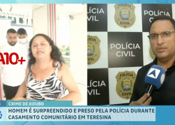 Homem é surpreendido e preso pela polícia durante casamento comunitário em Teresina