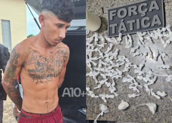 Suspeito de tráfico no Piauí é preso pela polícia com mais de 120 porções de drogas escondidas em casa