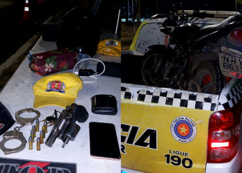 Vigilante é preso pela polícia com moto roubada e revólver durante blitz na zona Norte de Teresina