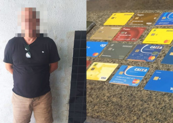 Homem é preso ao tentar aplicar golpe em idosa dentro de agência bancária no Piauí; criminoso estava com 19 cartões de bancos