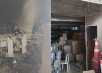 Incêndio de grandes proporções atinge empresa de telecomunicações na zona Norte de Teresina