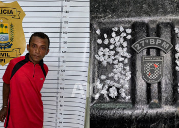 Homem é preso em flagrante ao tentar se desfazer de garrafa de plástico com mais de 120 papelotes de crack no litoral do Piauí