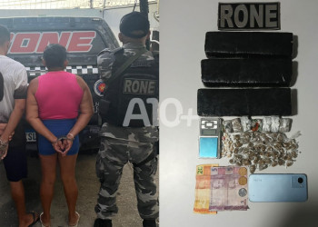 Casal dono de casebre é preso em flagrante com drogas e materiais para comercialização de entorpecentes em Teresina