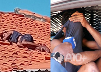 Homem que teria tentado arrombar comércio é preso após ser flagrado dormindo em telhado no Centro de Teresina