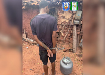 Homem é preso pela polícia no interior do Piauí após furtar botijão e tentar vendê-lo para populares