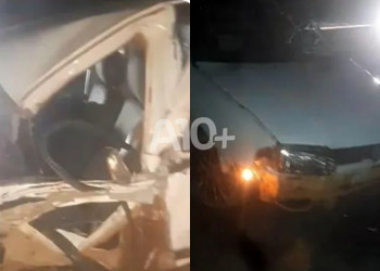 Motorista fica gravemente ferido após colidir carro contra caminhão em rodovia no interior do Piauí