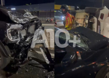 Grave colisão com vários veículos deixa feridos na BR-316, zona Sul de Teresina; VÍDEO!