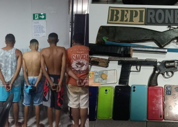 Operação da PM apreende armas, drogas e celulares roubados na zona Norte de Teresina; 4 suspeitos presos