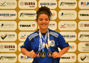 Estudante piauiense conquista três medalhas em etapa da Taça Brasil de Tênis de Mesa disputada em Tocantins