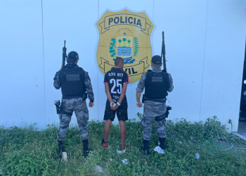 Polícia Militar recaptura foragido da Central de Flagrantes em área de mata em Parnaíba