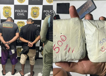 Dupla é presa pela polícia com 1 kg de crack após tentativa de fuga no interior do Piauí