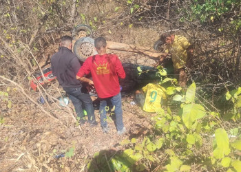 Homem é resgatado após carro cair em ribanceira na BR-230, no interior do Piauí