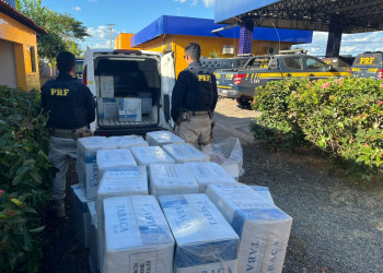 PRF apreende carga com 19 mil cigarros contrabandeados durante abordagem no interior do Piauí