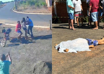 Vídeo mostra exato momento em que filho é morto a tiros e pai é baleado no interior do Piauí