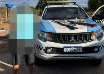 Suspeito de tentar matar companheira a tiros é preso pela polícia no interior do Piauí