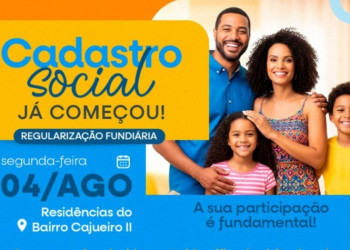 Prefeitura de Floriano inicia cadastramento social no bairro Cajueiro II a partir de 4 de agosto