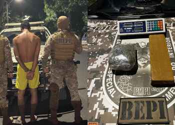 Jovem é preso pela polícia sob suspeita de tráfico de drogas na zona Norte de Teresina