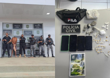 Homem é preso suspeito de traficar drogas no Sul do Piauí; polícia apreendeu crack, maconha e cocaína