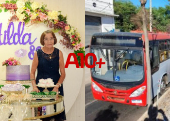 Idosa morre após ser atropelada por ônibus enquanto limpava calçada no interior do Piauí
