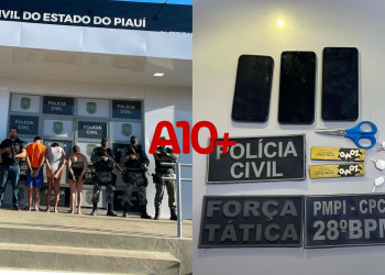 Polícias Civil e Militar desarticulam boca de fumo em residência e capturam dupla e adolescente no Piauí