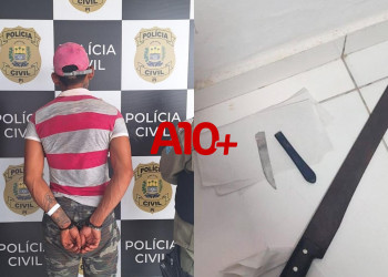 Homem é preso suspeito de esfaquear a companheira durante briga no interior do Piauí