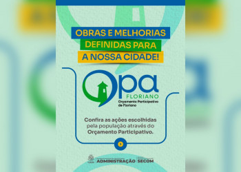 Definidas as ações a serem executadas através do Orçamento Participativo de Floriano 2025/2026
