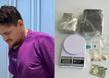 Suspeito é preso pelo Denarc no momento em que entregava drogas em Teresina; entorpecentes são apreendidos