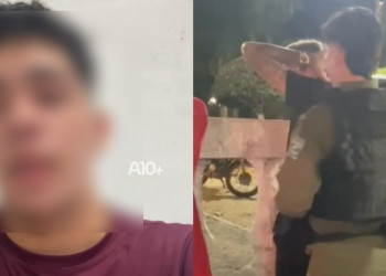 No Piauí, jovem que aparece em vídeo usando farda da PM diz que não sabia que era crime: “era para ser algo engraçado”