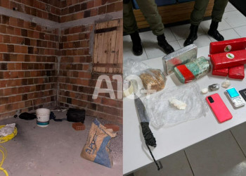 Polícia Militar apreende grande quantidade de drogas em canteiro de obras no interior do Piauí