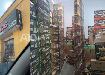 Empresa é autuada por armazenar fogos de artifício de forma irregular no Centro de Teresina; estoque avaliado em mais de R$ 100 mil