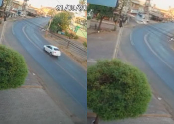 Motorista fica ferido após perder controle da direção e bater contra fachada de bar no interior do Piauí; VÍDEO!