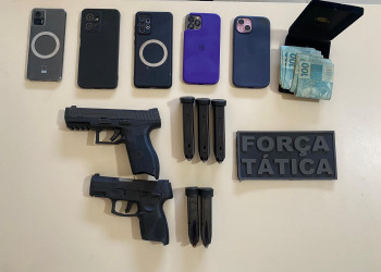 Polícia prende 3 homens do Paraná e apreende duas armas de fogo no interior do Piauí